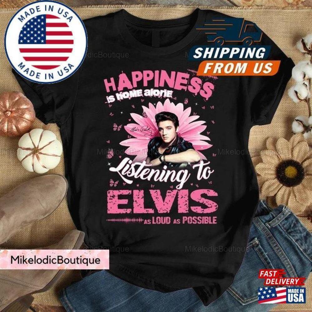 Christmas Elvis Presley T-Shirt Listening To